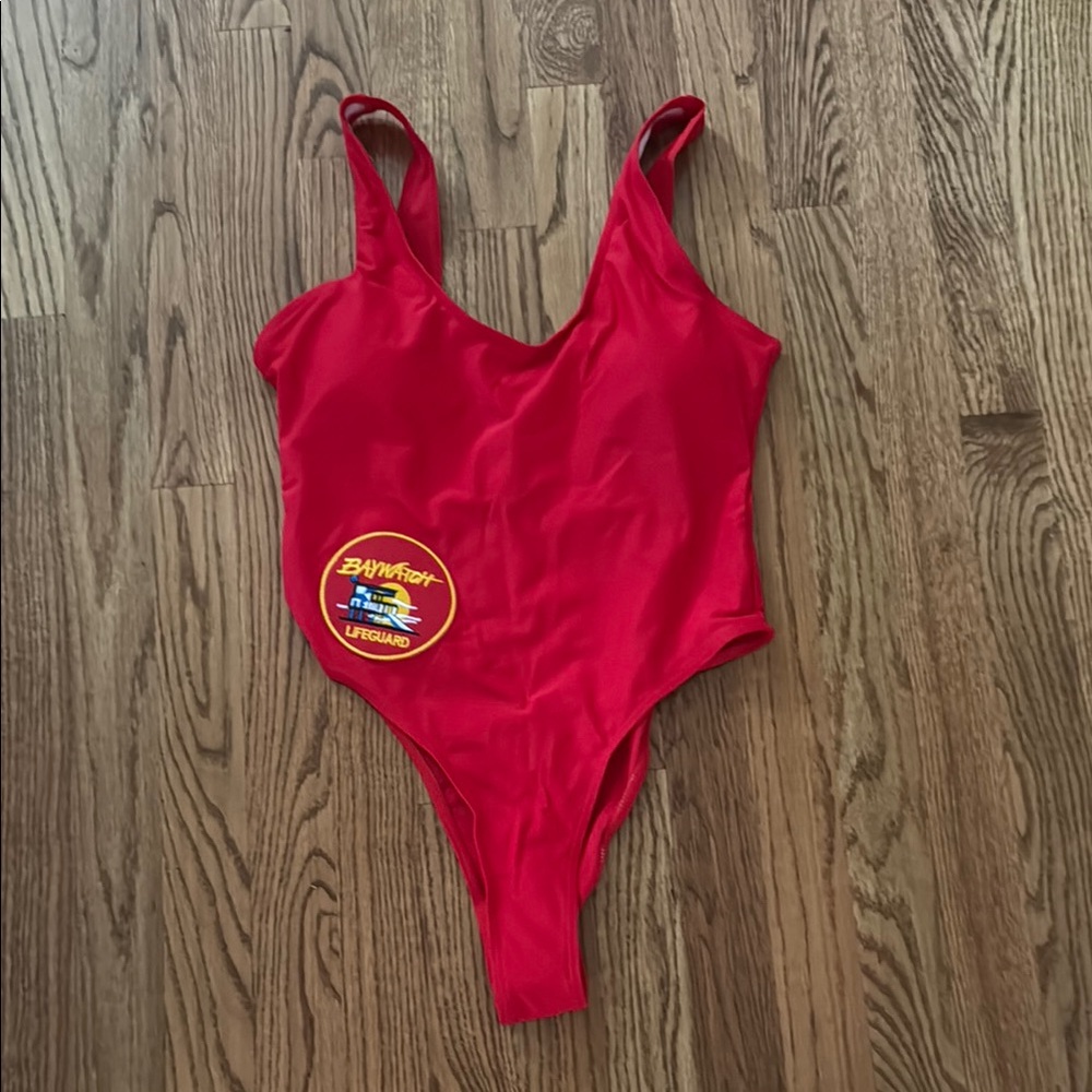 Women's Red Lifeguard Swimsuit